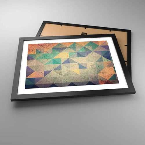 Plakat i sort ramme - Republikken trekanter - 40x30 cm