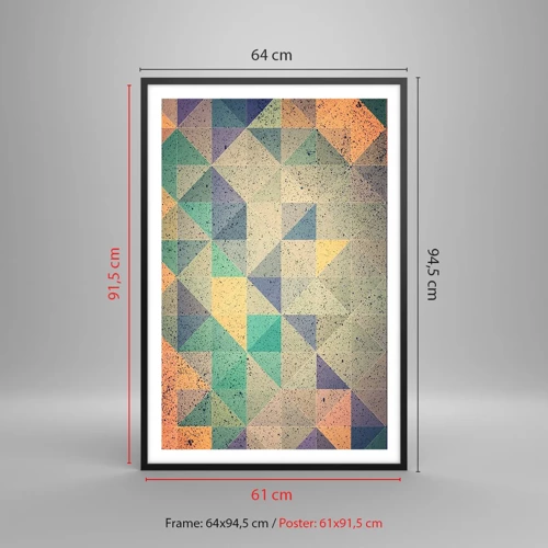 Plakat i sort ramme - Republikken trekanter - 61x91 cm