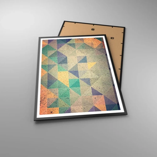 Plakat i sort ramme - Republikken trekanter - 70x100 cm