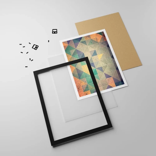 Plakat i sort ramme - Republikken trekanter - 70x100 cm