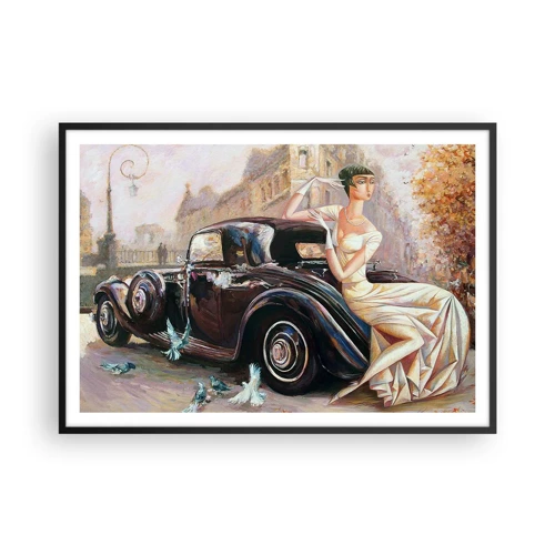 Plakat i sort ramme - Retro elegance - 100x70 cm