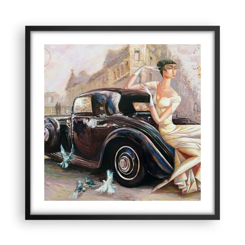 Plakat i sort ramme - Retro elegance - 50x50 cm