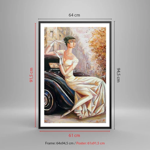 Plakat i sort ramme - Retro elegance - 61x91 cm