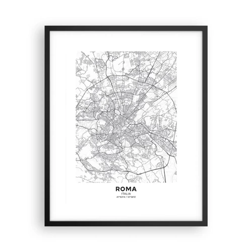 Plakat i sort ramme - Romersk cirkel - 40x50 cm