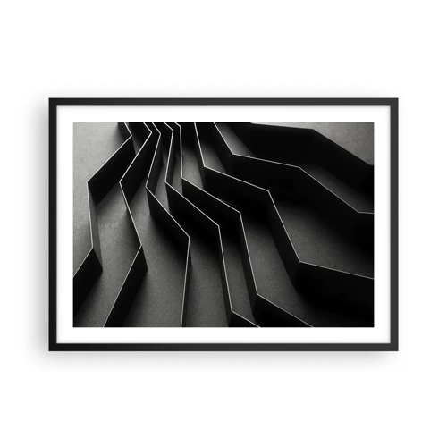 Plakat i sort ramme - Rumlig orden - 70x50 cm