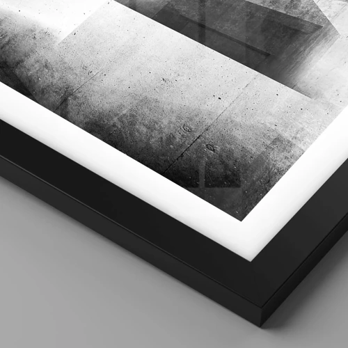 Plakat i sort ramme - Rummet struktur - 100x70 cm