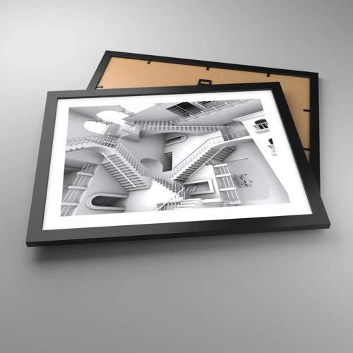 Plakat i sort ramme - Rummets paradokser - 40x30 cm