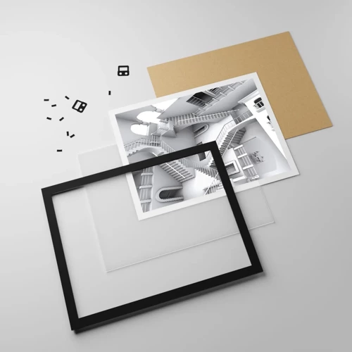 Plakat i sort ramme - Rummets paradokser - 40x30 cm