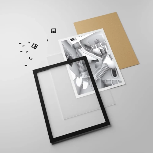 Plakat i sort ramme - Rummets paradokser - 40x50 cm
