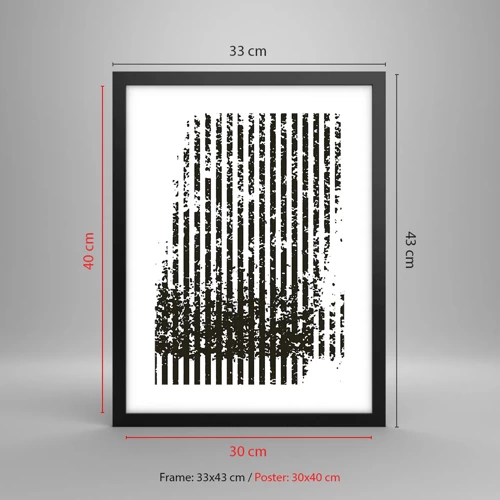 Plakat i sort ramme - Rytme og støj - 30x40 cm