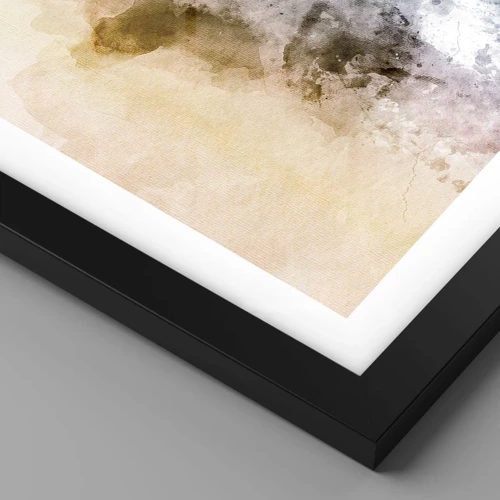Plakat i sort ramme - Sænket i en tågesvirvel - 30x30 cm