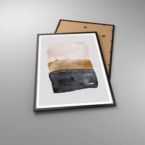 Plakat i sort ramme - Sammensætning af jordfarver - 61x91 cm