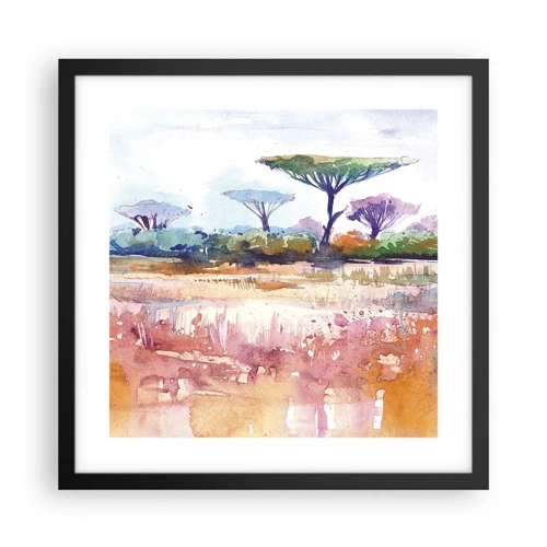 Plakat i sort ramme - Savannens farver - 40x40 cm