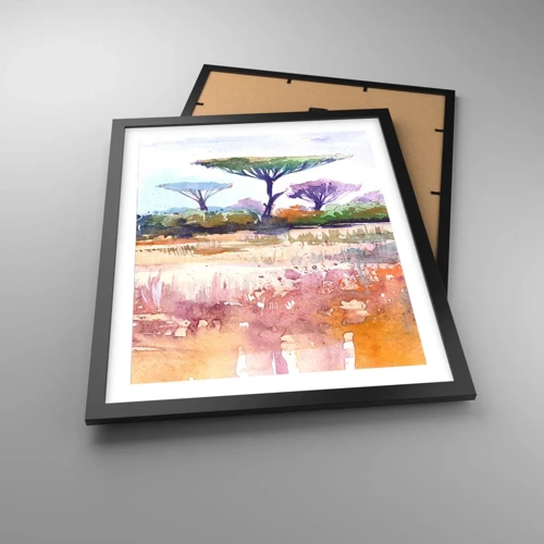 Plakat i sort ramme - Savannens farver - 40x50 cm