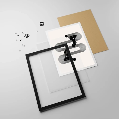 Plakat i sort ramme - Sensuel symmetri - 40x50 cm