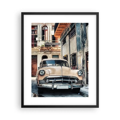 Plakat i sort ramme - Siesta i Havana - 40x50 cm