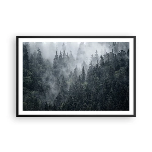 Plakat i sort ramme - Skovens daggry - 91x61 cm