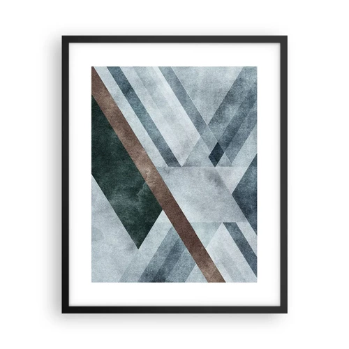 Plakat i sort ramme - Sofistikeret elegance i geometri - 40x50 cm