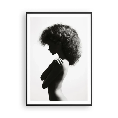 Plakat i sort ramme - Som en blomst på en slank stilk - 70x100 cm