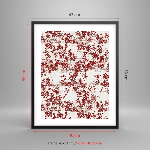 Plakat i sort ramme - Som en gammel percale - 40x50 cm