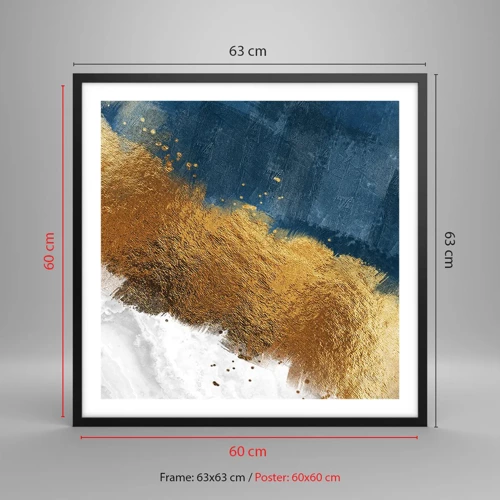 Plakat i sort ramme - Sommerens farver - 60x60 cm