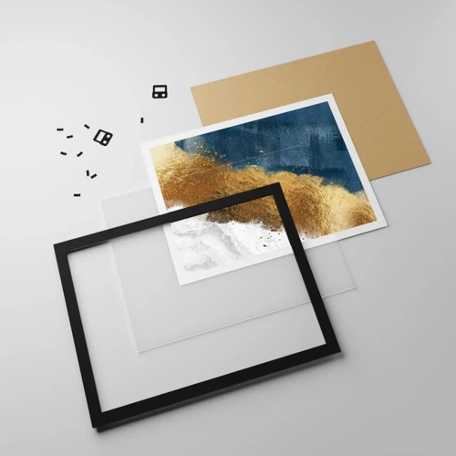 Plakat i sort ramme - Sommerens farver - 70x50 cm