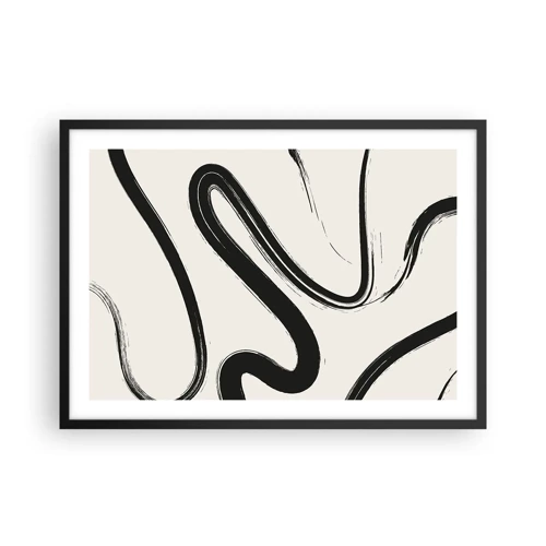 Plakat i sort ramme - Sort og hvid fantasifuldhed - 70x50 cm