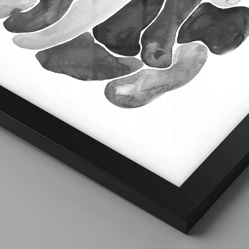 Plakat i sort ramme - Stenet abstraktion - 40x30 cm