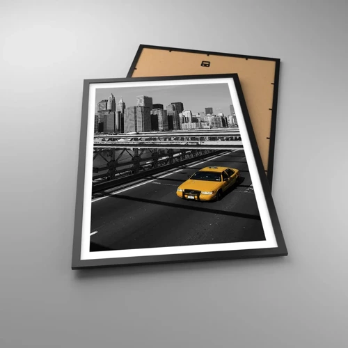 Plakat i sort ramme - Storbyens farve - 50x70 cm