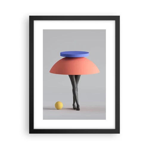 Plakat i sort ramme - Surrealistisk komposition - 30x40 cm