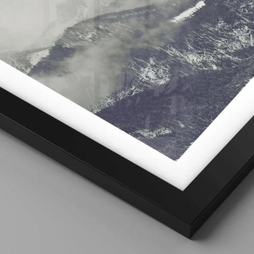 Plakat i sort ramme - Tåget dal - 60x60 cm