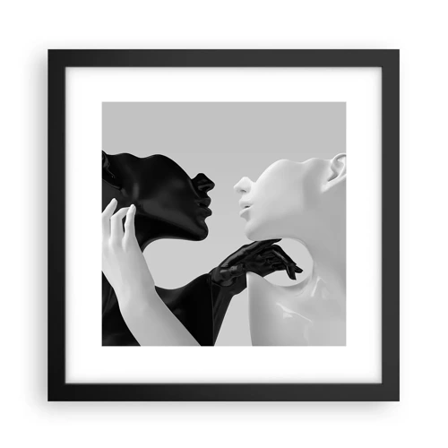 Plakat i sort ramme - Tiltrækning - begær - 30x30 cm