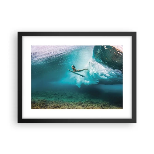 Plakat i sort ramme - Undervandsverden - 40x30 cm
