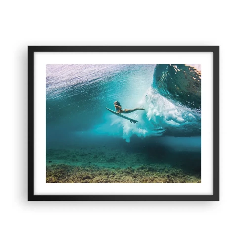 Plakat i sort ramme - Undervandsverden - 50x40 cm