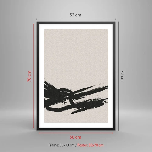 Plakat i sort ramme - Ustoppeligt momentum - 50x70 cm