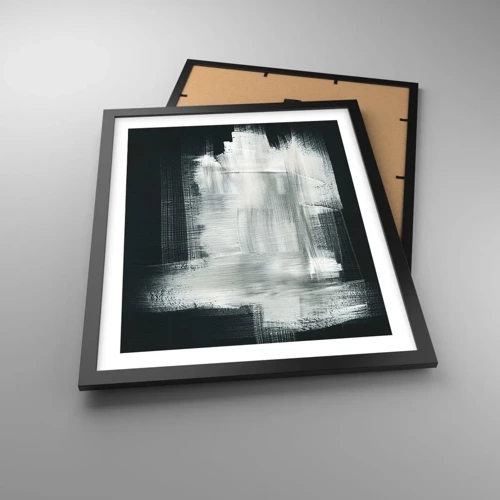 Plakat i sort ramme - Vævet af det lodrette og det vandrette - 40x50 cm