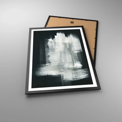 Plakat i sort ramme - Vævet af det lodrette og det vandrette - 50x70 cm