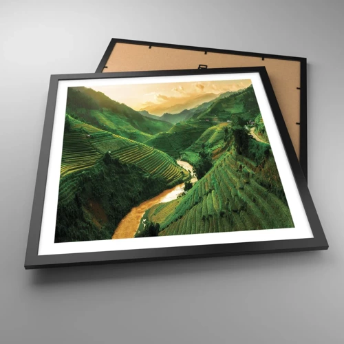 Plakat i sort ramme - Vietnamesisk dal - 50x50 cm