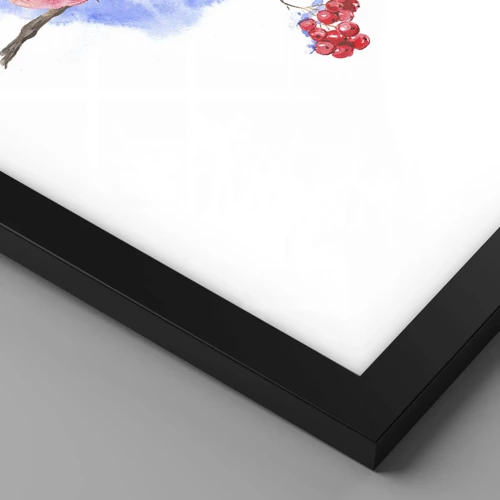 Plakat i sort ramme - Vinter i farver - 100x70 cm