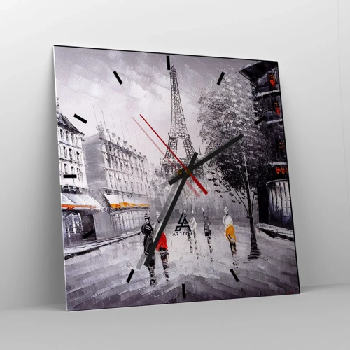 Vægur, Uret - En parisisk spadseretur - 30x30 cm