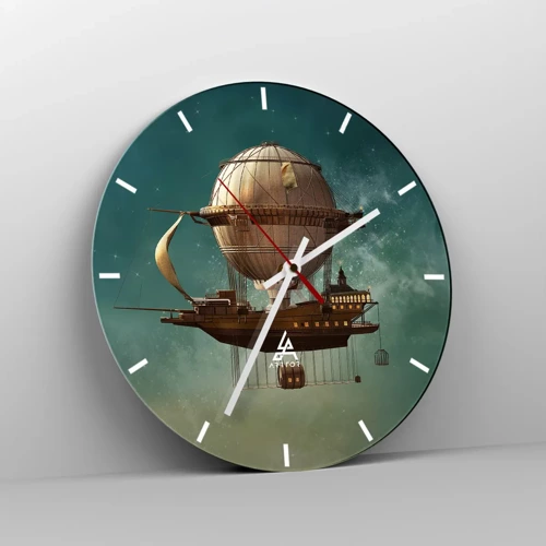 Vægur, Uret - Jules Verne hilser - 40x40 cm