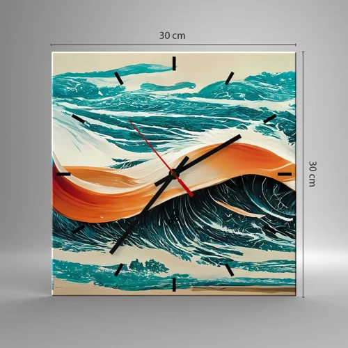 Vægur, Uret - Surferens drøm - 30x30 cm