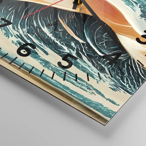 Vægur, Uret - Surferens drøm - 30x30 cm