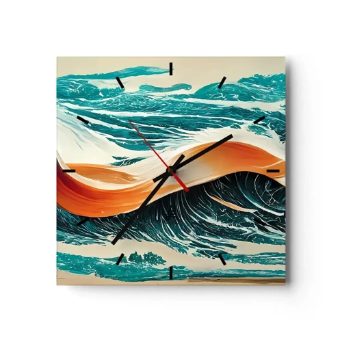 Vægur, Uret - Surferens drøm - 40x40 cm