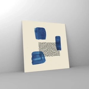 Billede på glas - Abstrakt kvartet - 70x70 cm