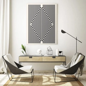 Billede på glas - Geometrisk illusion - 70x100 cm