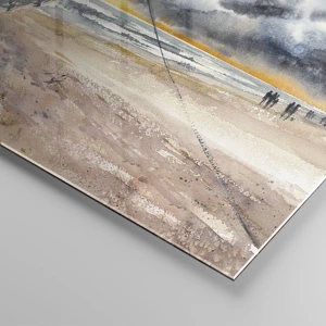 Billede på glas - Hvile på stranden - 100x40 cm