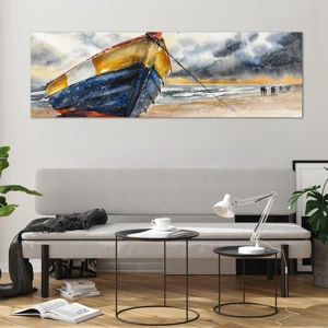 Billede på glas - Hvile på stranden - 160x50 cm