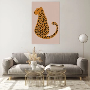 Billede på glas - Leopardprint er et moderigtigt mønster - 80x120 cm