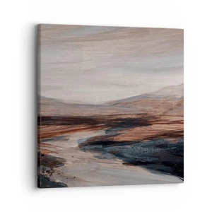 Lærredstryk - Billede på lærred -  Fredfyldt dal - 30x30 cm